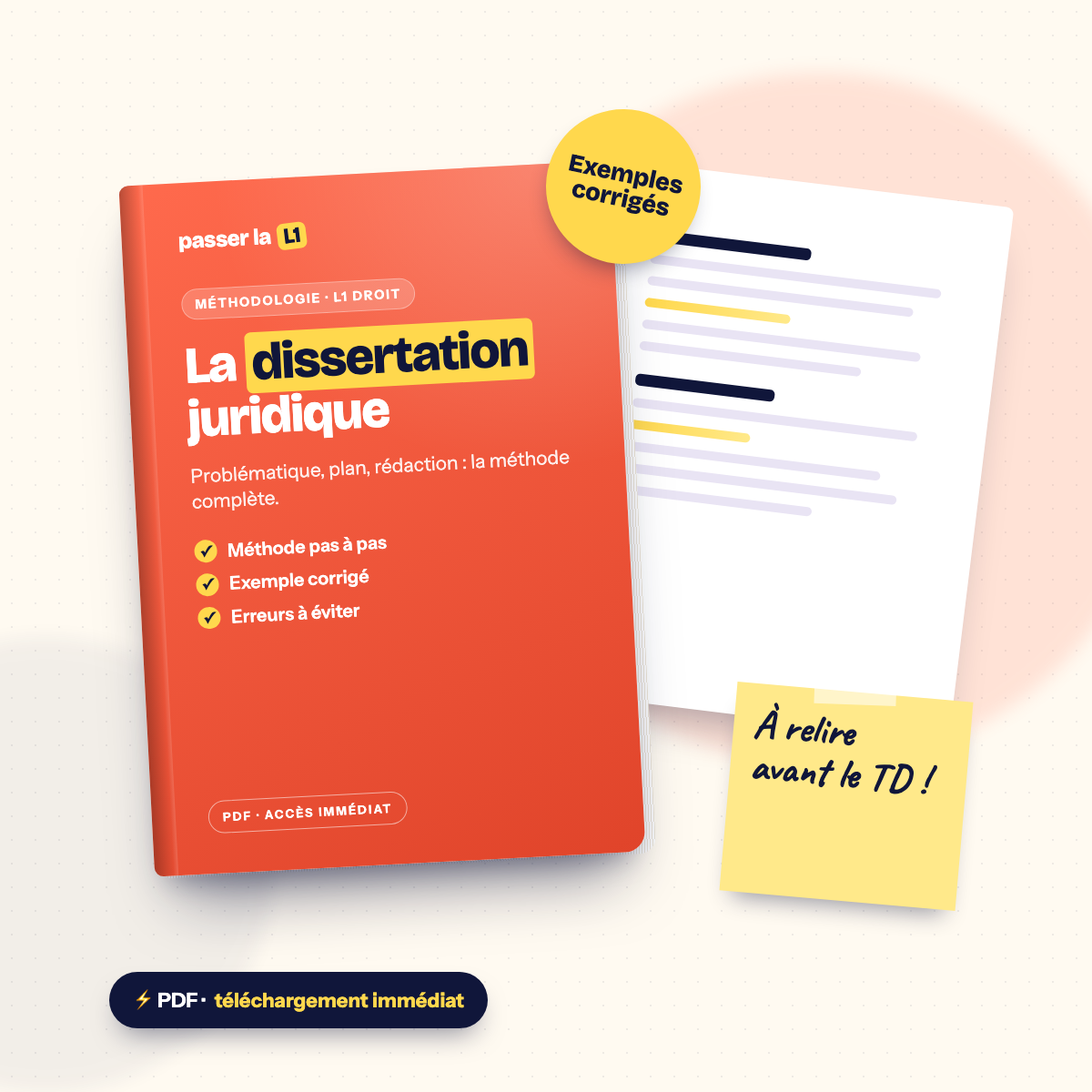 Couverture – Dissertation juridique L1 : la méthode complète